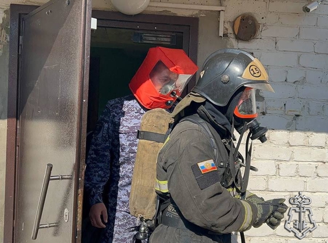На объекте управления Росгвардии в Канаше состоялись тренировочные пожарно-тактические занятия 